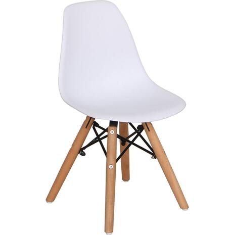 ART Wood Kid Καρέκλα Ξύλο - PP Άσπρο (σετ 4 τεμαχίων) (ΕΚ723,W)