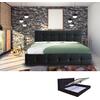 FIDEL Κρεβάτι Διπλό με Αποθηκευτικό Χώρο, για Στρώμα 160x200cm, PU Μαύρο (Ε8053Α)