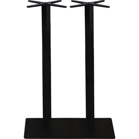 PRATO Βάση Τραπεζιού BAR Μακρόστενη 70x40cm H.108cm Μέταλλο Βαφή Μαύρο / 23,10kg (Ε0682)