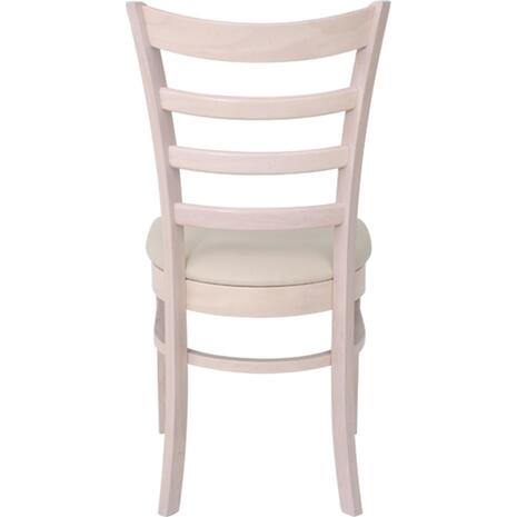 NATURALE Καρέκλα White Wash, Pu Εκρού (σετ 2 τεμαχίων) (Ε7052,5)