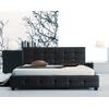 FIDEL Κρεβάτι Διπλό, για Στρώμα 150x200cm, PU Μαύρο (Ε8087)