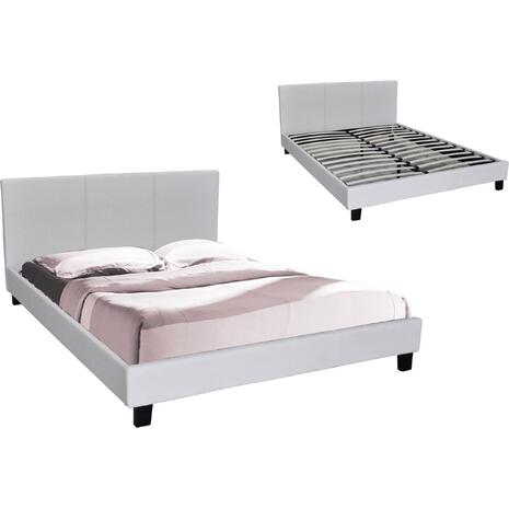 WILTON Κρεβάτι Μονό, για Στρώμα 90x190cm, Pu Άσπρο (Ε8060,11)