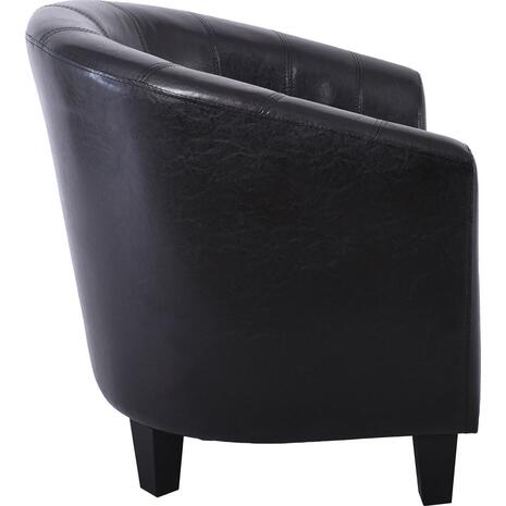 BOGA Πολυθρόνα Σαλονιού Καθιστικού, Pu Σκούρο Καφέ (Ε7129,5W)