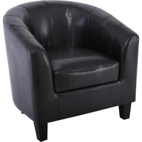 BOGA Πολυθρόνα Σαλονιού Καθιστικού, Pu Σκούρο Καφέ (Ε7129,5W)