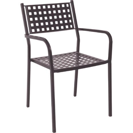 CAPRICE Πολυθρόνα Στοιβαζόμενη, Μέταλλο Βαφή Sand Brown (Ε5172,3)