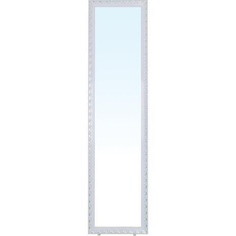 MIRROR Καθρέπτης Δαπέδου Τοίχου Ξύλινος Antique White (Ε7185,1)