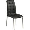 MELVA Καρέκλα Τραπεζαρίας - Κουζίνας, Μέταλλο Χρώμιο, PU Μαύρο (σετ 4 τεμαχίων) (ΕΜ942,1)