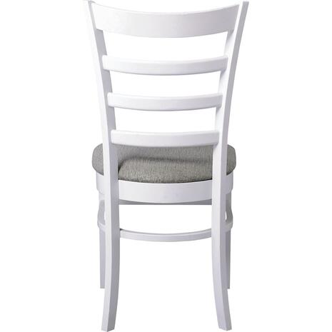 NATURALE Καρέκλα Άσπρο, Ύφασμα Γκρι (σετ 2 τεμαχίων) (Ε7052,4)