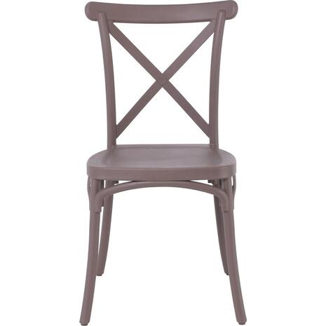 DESTINY Καρέκλα Πολυπροπυλένιο (PP), Απόχρωση Καφέ Mocha, Στοιβαζόμενη (Ε377,3) (Καφέ)