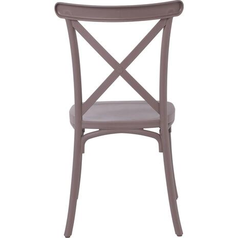 DESTINY Καρέκλα Πολυπροπυλένιο (PP), Απόχρωση Καφέ Mocha, Στοιβαζόμενη (Ε377,3) (Καφέ)