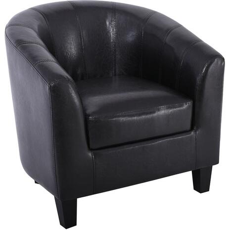 BOGA Πολυθρόνα Σαλονιού Καθιστικού, Pu Σκούρο Καφέ (Ε7129,5W)