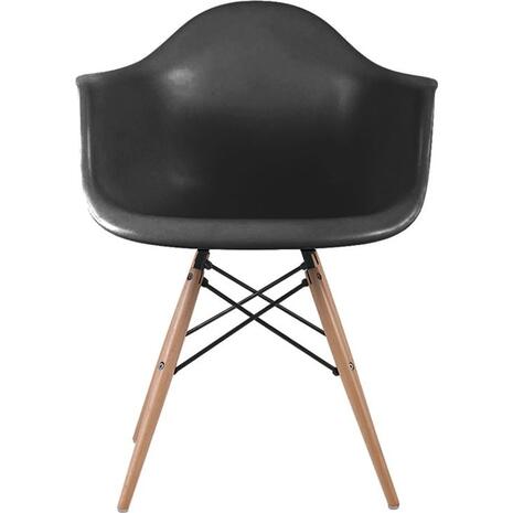 ALEA Wood Πολυθρόνα Ξύλο, ΡΡ Μαύρο (σετ 4 τεμαχίων) (ΕΜ129,2W)