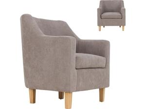 BETA Πολυθρόνα - Μπερζέρα Σαλονιού - Καθιστικού, Ύφασμα Ανοιχτό Καφέ (Ε7130,2)