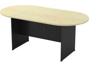 ΣΥΝΕΔΡΙΟΥ-A Τραπέζι Οβάλ Απόχρωση Dark Grey - Beech (ΕΟ122,2)