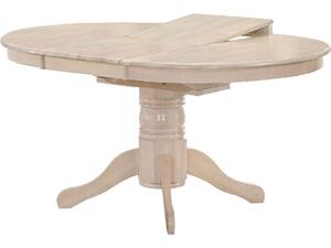 NIRVANA Τραπέζι Ροτόντα Τραπεζαρίας-Κουζίνας, Επεκτεινόμενο, White Wash (Ε7680,1)
