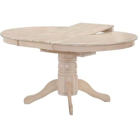 NIRVANA Τραπέζι Ροτόντα Τραπεζαρίας-Κουζίνας, Επεκτεινόμενο, White Wash (Ε7680,1)