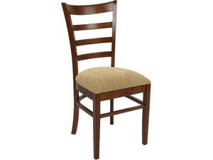 NATURALE Καρέκλα Καρυδί, Ύφασμα Μπεζ (σετ 2 τεμαχίων) (Ε7052,2) (Μπεζ)