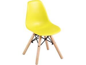 ART Wood Kid Καρέκλα Ξύλο - PP Κίτρινο (σετ 4 τεμαχίων) (ΕΜ123,ΚY) (Κίτρινο)