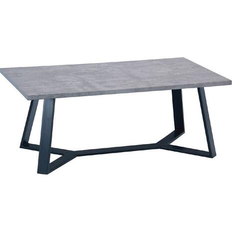 HANSON Τραπεζάκι Σαλονιού Καθιστικού, Μέταλλο Βαφή Μαύρο, Cement (ΕΜ755,3)