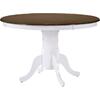 NIRVANA Τραπέζι Ροτόντα Τραπεζαρίας-Κουζίνας, Επεκτεινόμενο, Άσπρο - Καρυδί (Ε7680,5)