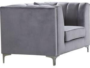 PARSON Πολυθρόνα Σαλονιού - Καθιστικού, Ύφασμα Velure Απόχρωση Σκούρο Γκρι (Ε9636,12)