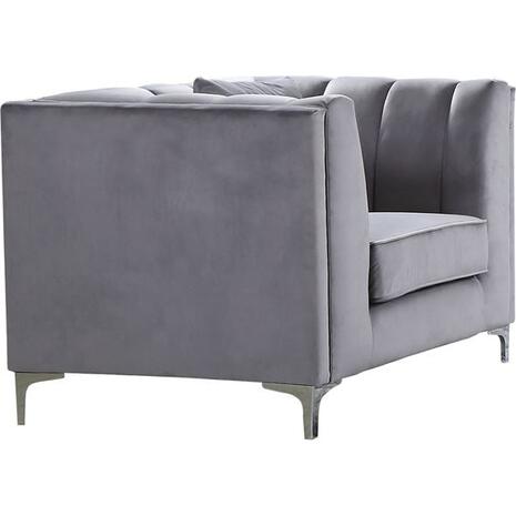 PARSON Πολυθρόνα Σαλονιού - Καθιστικού, Ύφασμα Velure Απόχρωση Σκούρο Γκρι (Ε9636,12)