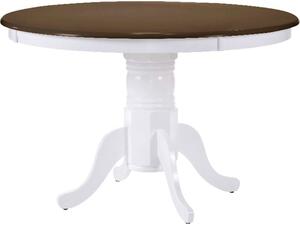 NIRVANA Τραπέζι Ροτόντα Τραπεζαρίας-Κουζίνας, Άσπρο - Καρυδί (Ε7059,5)