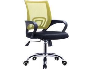 BF2101-F Πολυθρόνα Γραφείου με Aνάκλιση, Μέταλλο Χρώμιο Mesh Λαχανί - Μαύρο (ΕΟ254,51F) (Λαχανί)