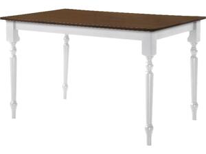 SALOON Τραπέζι Τραπεζαρίας Κουζίνας Άσπρο - Καρυδί (Ε7053,5)