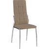 PRIMA Καρέκλα K/D Τραπεζαρίας Κουζίνας, Μέταλλο Χρώμιο, Pu Cappuccino (σετ 4 τεμαχίων) (ΕΜ900,3)