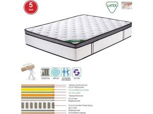 ΣΤΡΩΜΑ Mini Pocket Spring Memory Foam & Latex, Μονής Όψης Roll Pack (5) (Ε2052,2)