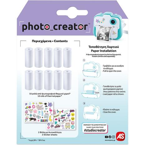 AS 10 Ρολά Φωτογραφικό Χαρτί Photo Creator Instant Camera (1863-70605)