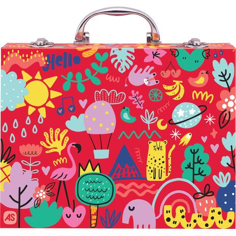 HappiHobbi Κασετίνα Ζωγραφικής Ξύλινη Deluxe My World 50 Αξεσουάρ (1038-82060)