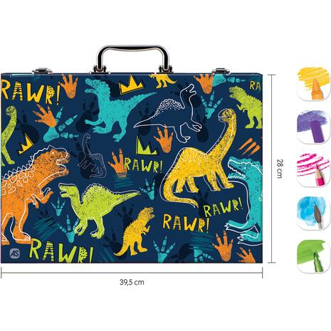 HappiHobby Κασετίνα Ζωγραφικής Deluxe Με 100 Αξεσουάρ Δεινόσαυρος (1038-82059)