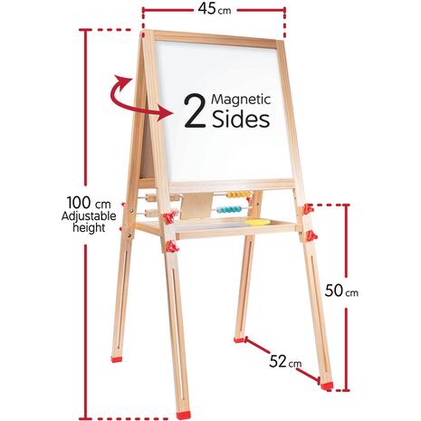 As Happihobbi Magnet Ξύλινος Μαγνητικός Επιδαπέδιος Πίνακας 2 Όψεων (1029-64087)