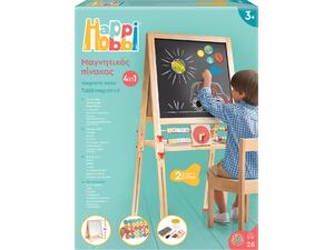 As Happihobbi Magnet Ξύλινος Μαγνητικός Επιδαπέδιος Πίνακας 2 Όψεων (1029-64087)