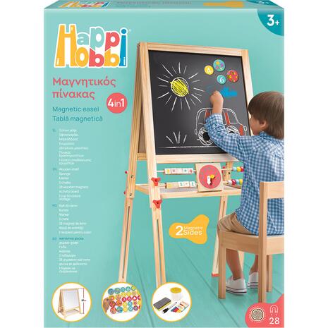 As Happihobbi Magnet Ξύλινος Μαγνητικός Επιδαπέδιος Πίνακας 2 Όψεων (1029-64087)
