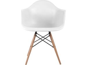 ALEA Wood Πολυθρόνα Ξύλο, ΡΡ Άσπρο (σετ 4 τεμαχίων) (ΕΜ129,1W)