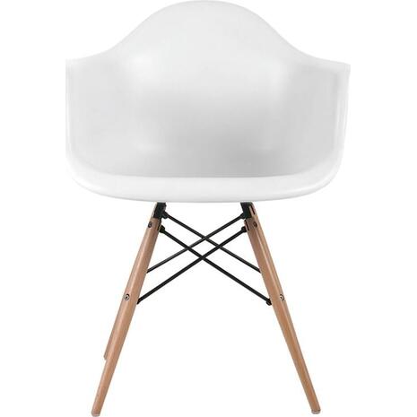 ALEA Wood Πολυθρόνα Ξύλο, ΡΡ Άσπρο (σετ 4 τεμαχίων) (ΕΜ129,1W)