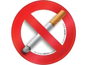 Πινακίδα PVC "No smoking" (6x5-7cm) αυτοκόλλητο