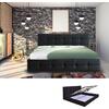 FIDEL Κρεβάτι Διπλό με Αποθηκευτικό Χώρο, για Στρώμα 160x200cm, PU Μαύρο (Ε8053Α)