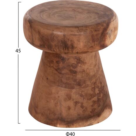 ΣΚΑΜΠΟ-ΤΡΑΠΕΖΑΚΙ ΣΤΡΟΓΓΥΛΟ CUPRE HM9793.11 ΜΑΣΙΦ ΞΥΛΟ SUAR-ΦΥΣΙΚΟ Φ40x45Υεκ.