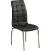 MELVA Καρέκλα Τραπεζαρίας - Κουζίνας, Μέταλλο Χρώμιο, PU Μαύρο (σετ 4 τεμαχίων) (ΕΜ942,1)