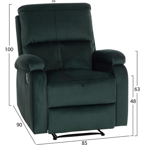 ΠΟΛΥΘΡΟΝΑ RELAX DIONI HM3296.05 ΠΡΑΣΙΝΟ ΒΕΛΟΥΔΟ 85x90x100Υεκ.