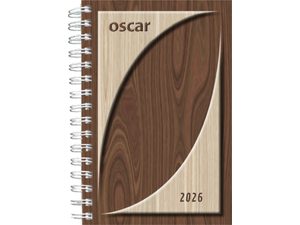 Ημερολόγιο ημερήσιο σπιράλ Oscar 2026 14x21cm