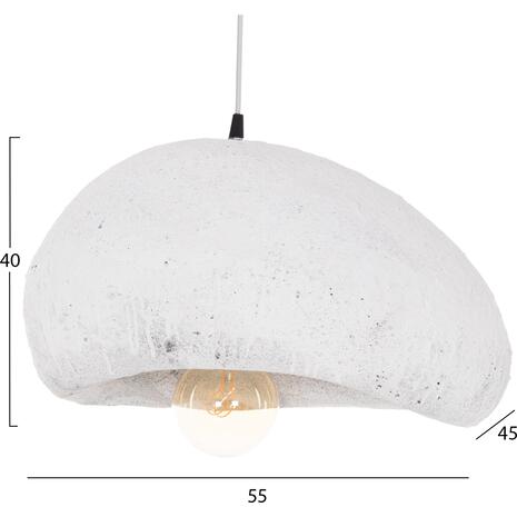 ΦΩΤΙΣΤΙΚΟ ΟΡΟΦΗΣ ΜΕ ΟΨΗ ΠΕΤΡΑΣ STONER (M) HM4418.02 ΛΕΥΚΟ 55x45x40Υεκ.
