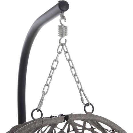 ΚΡΕΜΑΣΤΗ ΦΩΛΙΑ NESTA HM6468.01 ΓΚΡΙ ΜΕΤΑΛΛΟ & P.E.RATTAN 100x100x190Υεκ.