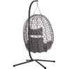 ΚΡΕΜΑΣΤΗ ΦΩΛΙΑ NESTA HM6468.01 ΓΚΡΙ ΜΕΤΑΛΛΟ & P.E.RATTAN 100x100x190Υεκ.