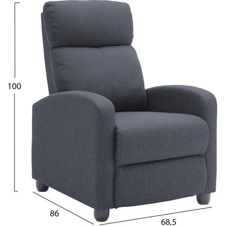 ΠΟΛΥΘΡΟΝΑ ΣΑΛΟΝΙΟΥ RELAX DROSEN HM3299.01 ΓΚΡΙ ΥΦΑΣΜΑ 68,5x86x100Υεκ