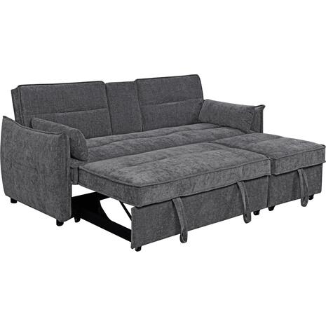 ΚΑΝΑΠΕΣ ΚΡΕΒΑΤΙ 2-ΘΕΣΙΟΣ VELAR HM3305.01 ΓΚΡΙ ΥΦΑΣΜΑ 208x86x85Υεκ.